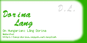 dorina lang business card
