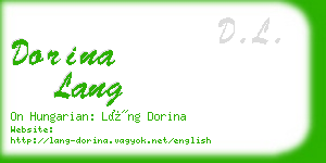 dorina lang business card